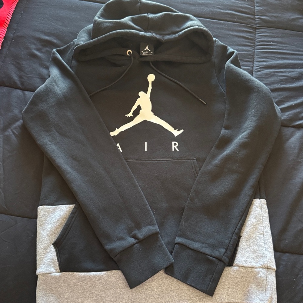 Jordan Black and Gray Hoodie
